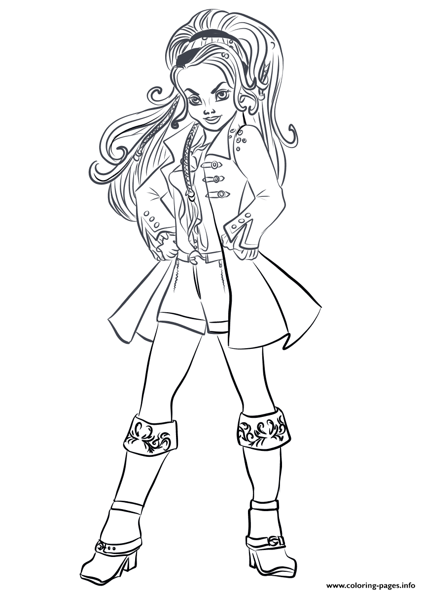 Descendants Wicked World Cj Hook Coloring Pages Printable