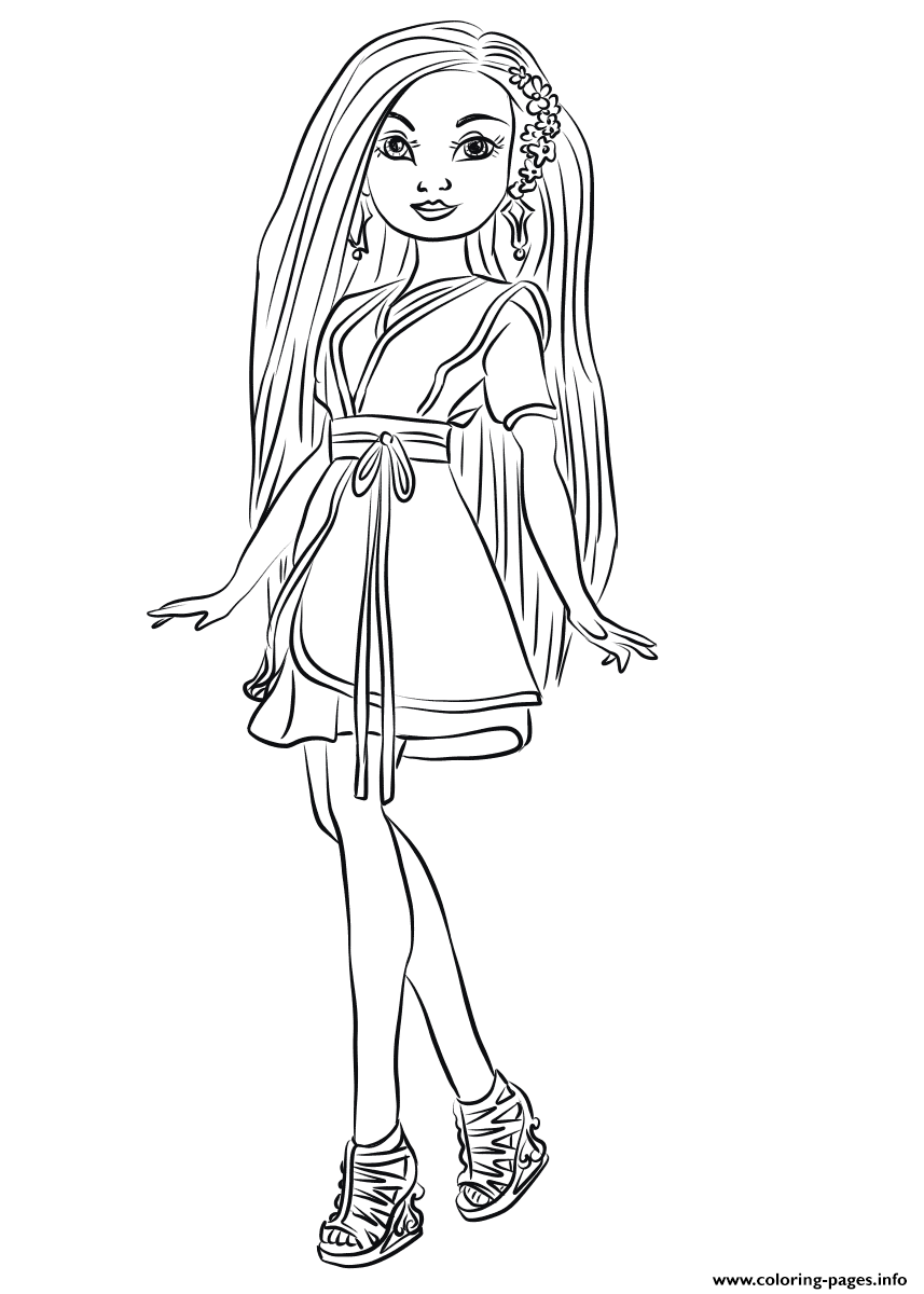Lonnie From Descendants Wicked World Coloring Pages Printable