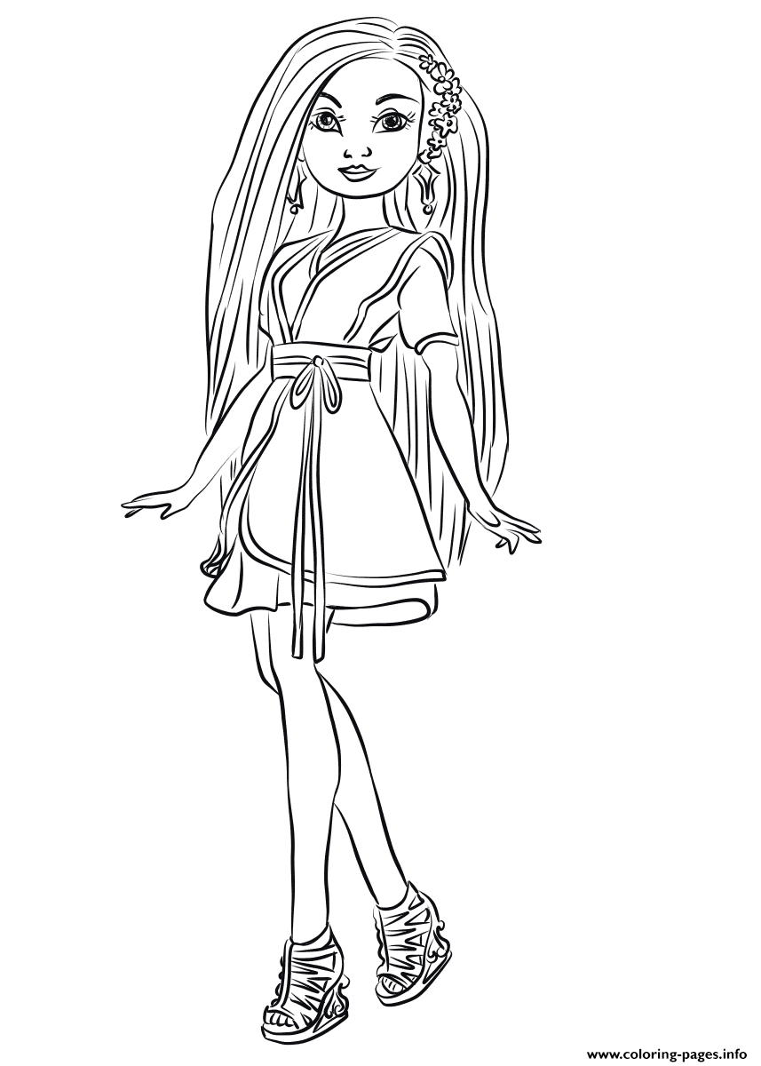 lonnie from descendants wicked world coloring pages printable