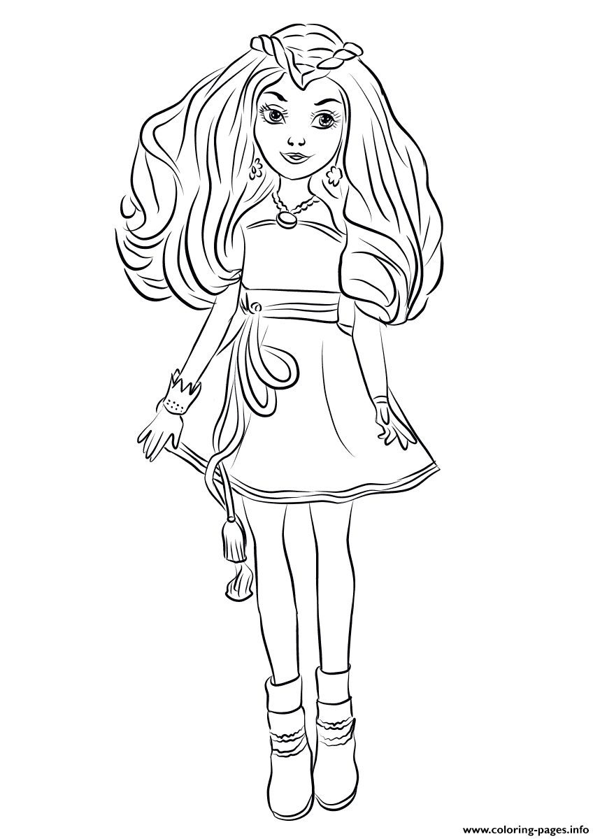 Evie From Descendants Wicked World Coloring Pages Printable