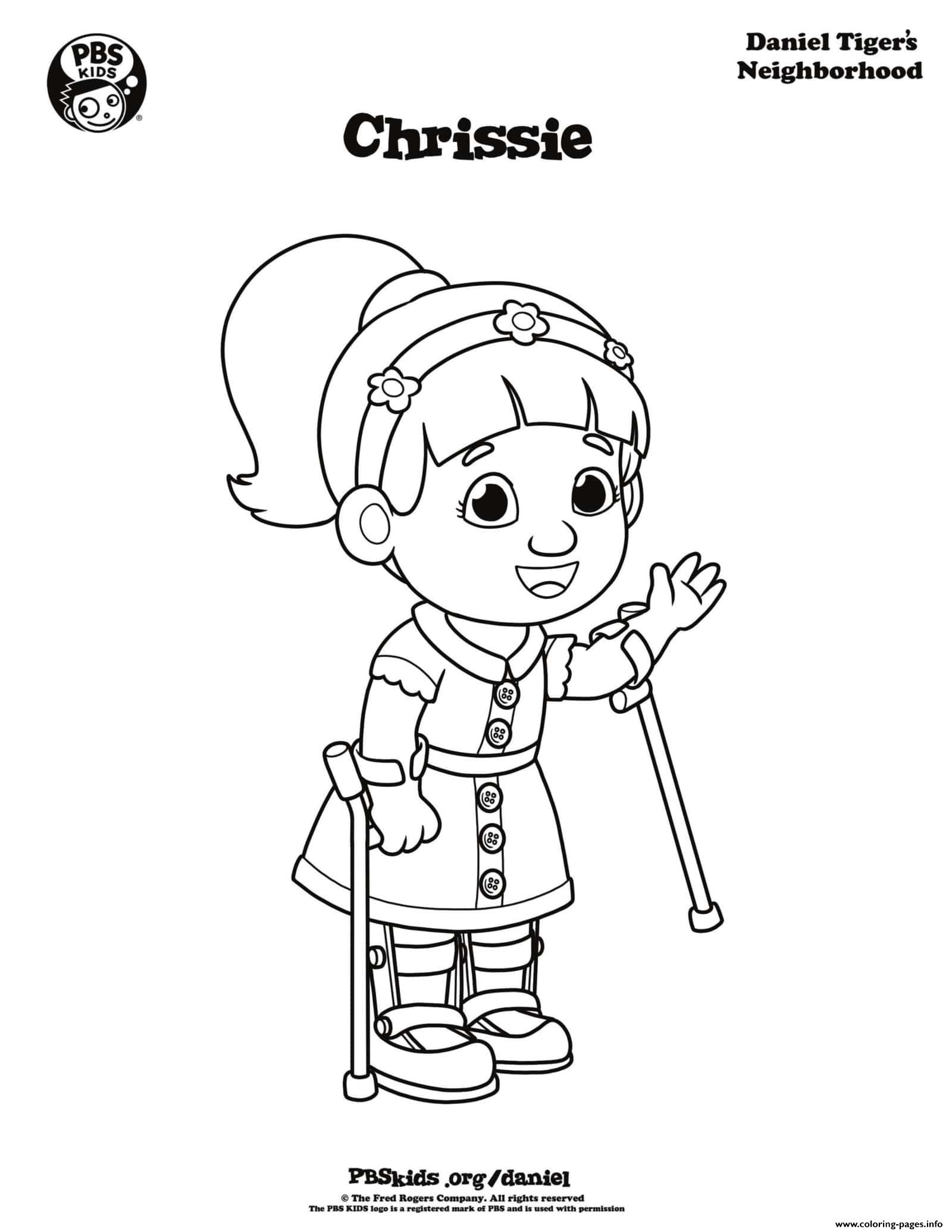 Chrissie Daniel Tiger Min Coloring Pages Printable