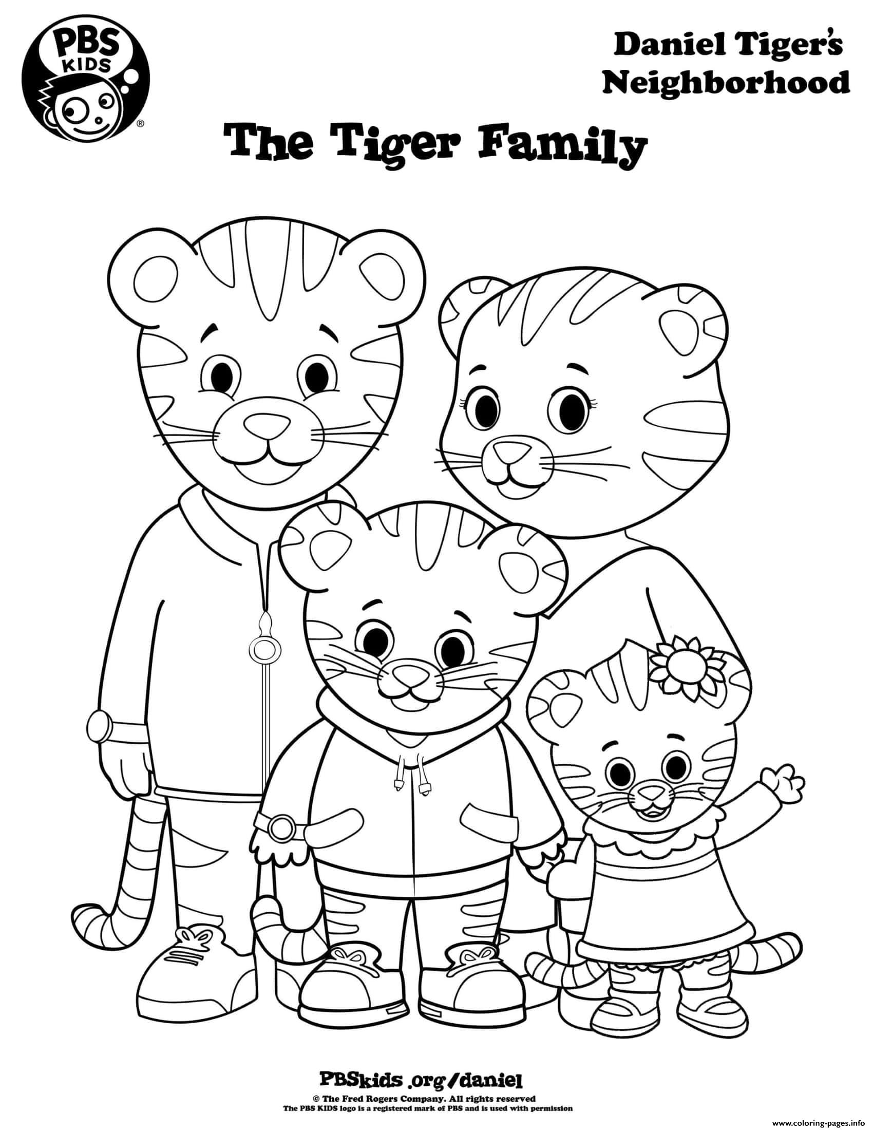 Daniel Tiger Family Margaret Min Coloring page Printable