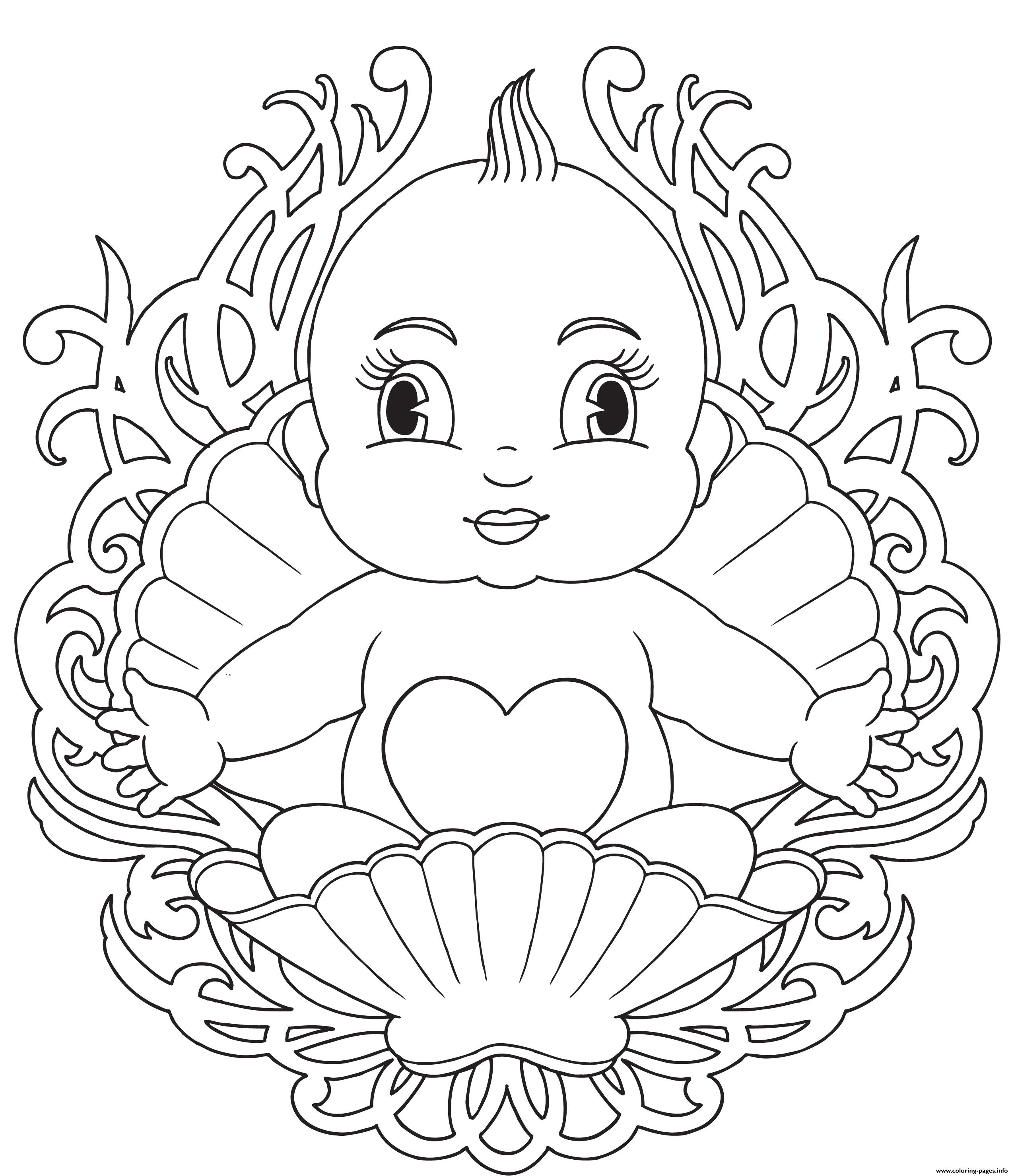 Baby Mandala Coloring Pages Printable