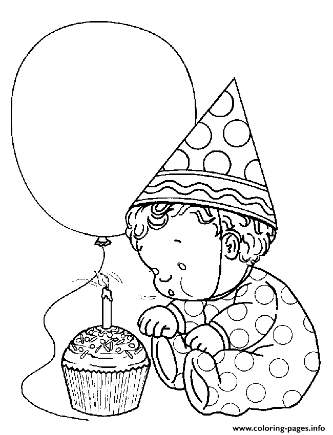 Baby First Birthday Coloring Pages Printable