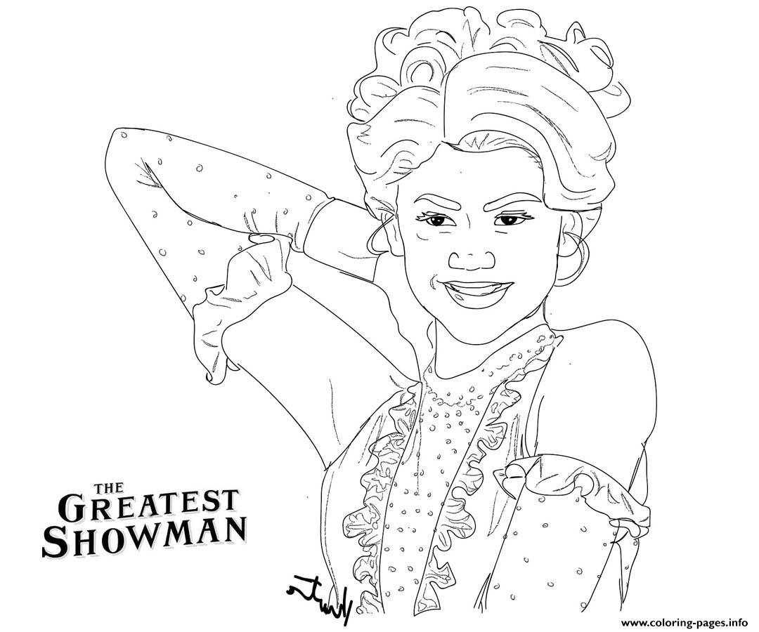 The Greatest Showman Anne Wheeler Zendaya coloring pages