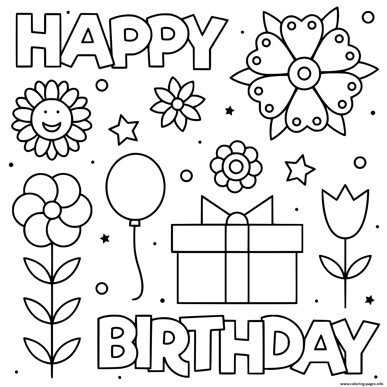 Free Printable Birthday Cards Black And White