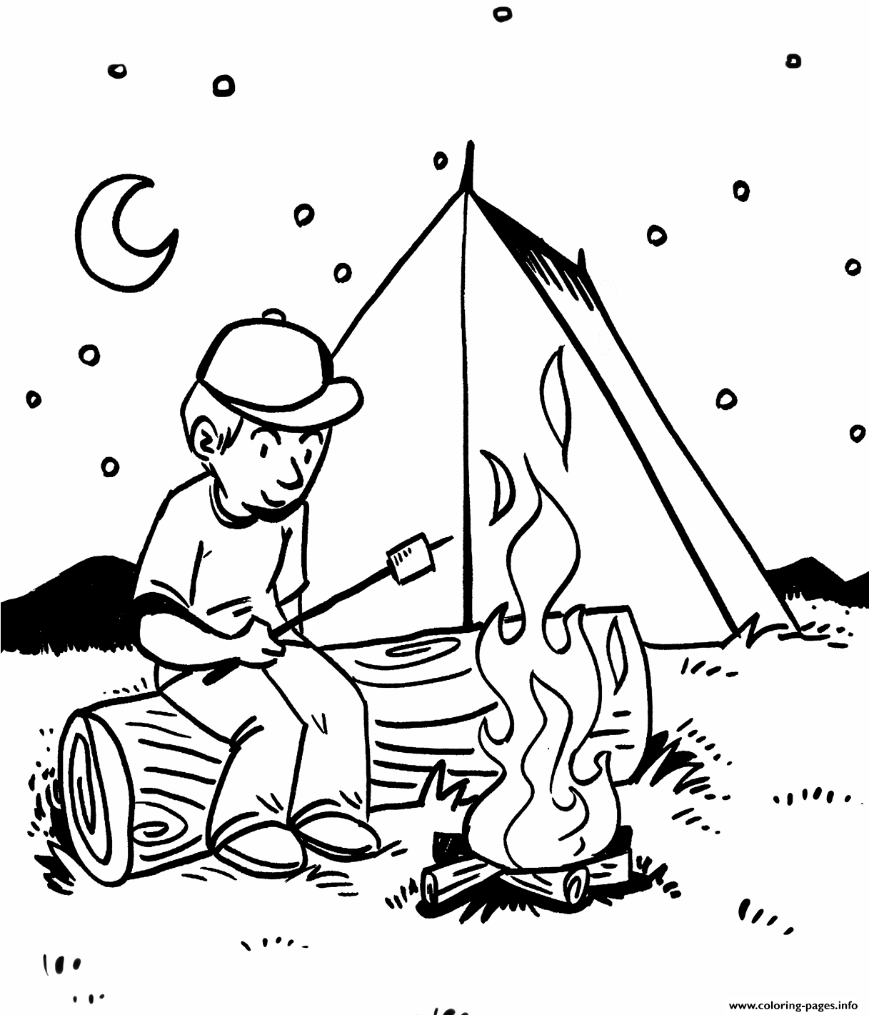 Camping Beautiful Place coloring