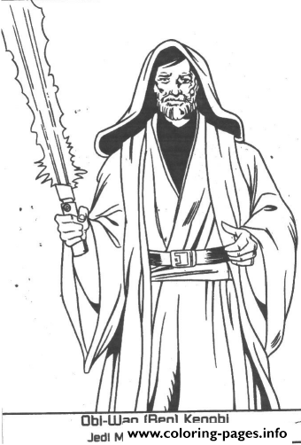 Starwars Space Obi Wan Ben Kenobi Coloring page Printable