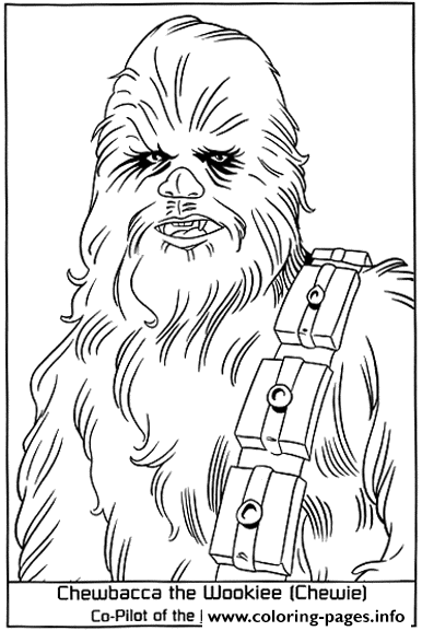 Star Wars Last Jedi Chewbacca Wookiee Chewie Coloring Pages Printable