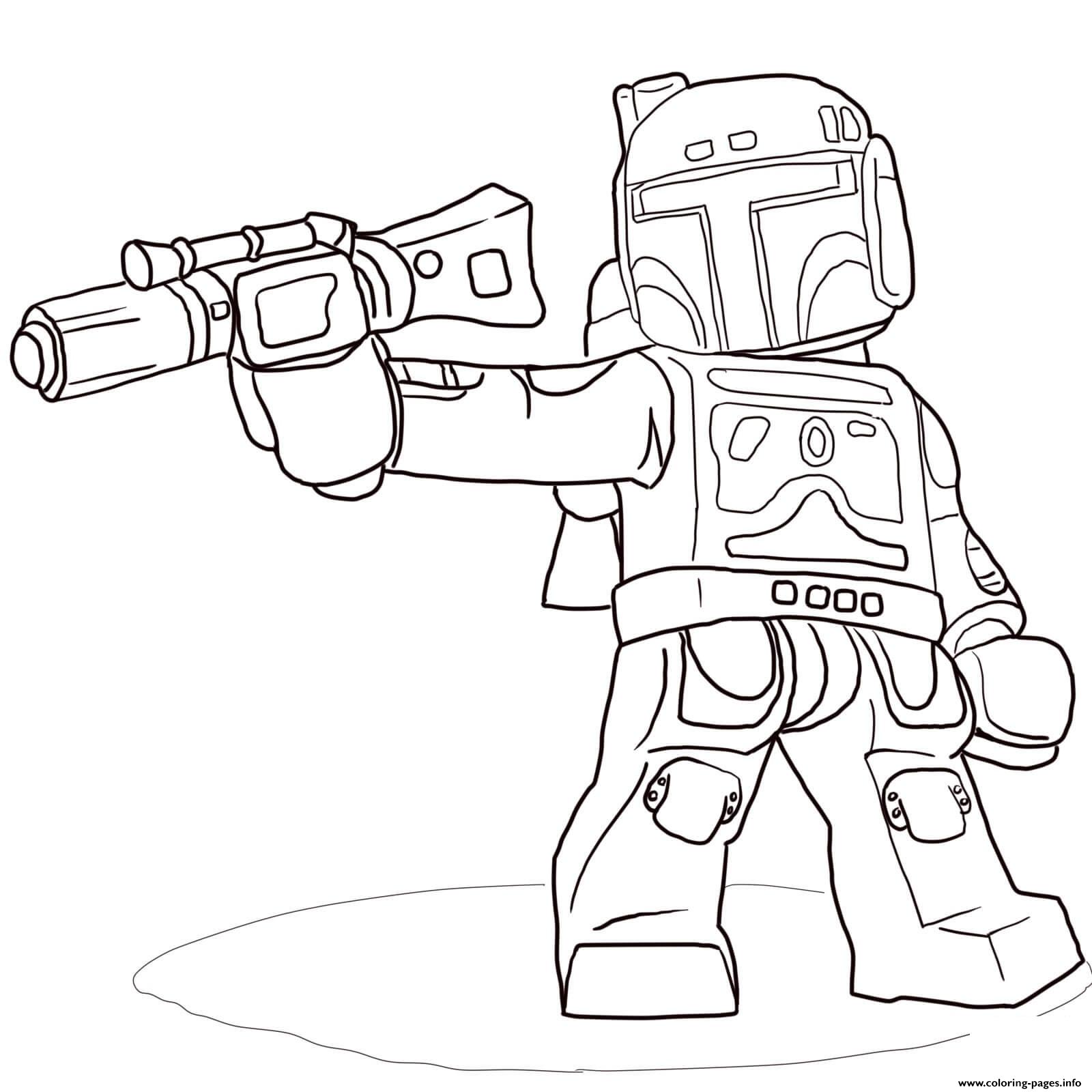 Lego Star Wars Boba Fett Coloring Pages Printable
