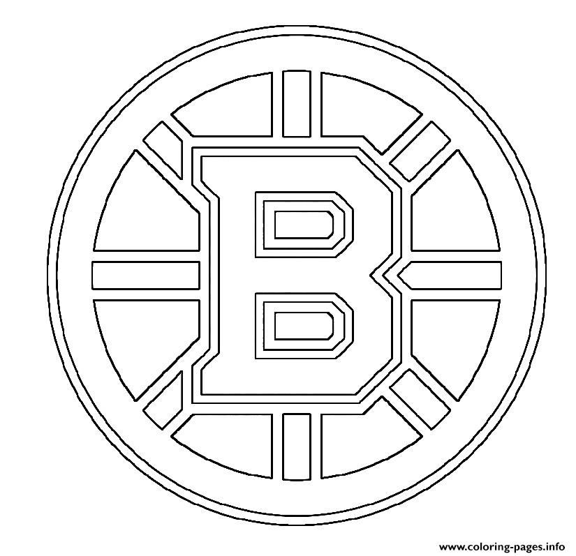 Nhl Boston Bruins Logo Coloring Page Printable