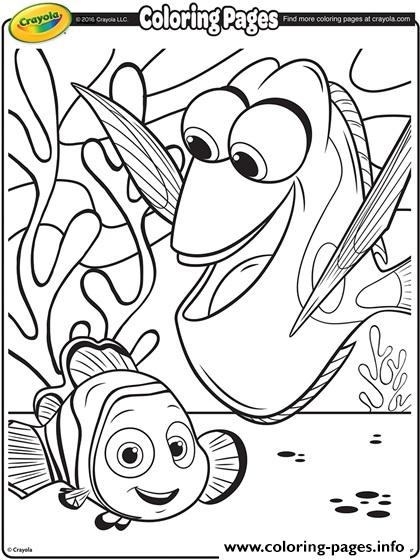 Crayola Finding Dory Nemo N Dory coloring pages