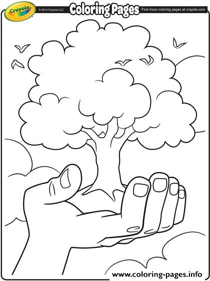 Crayola Earth Day Tree Nature coloring pages