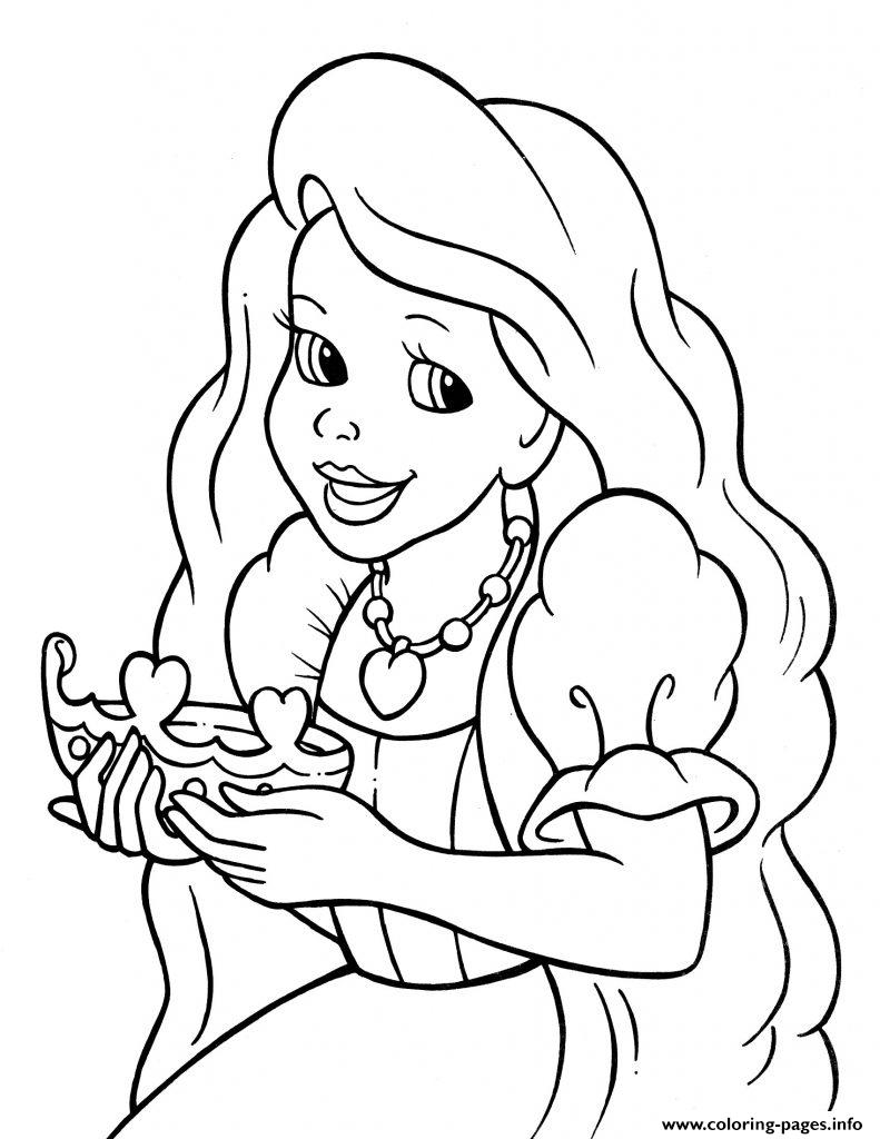 Crayola Princess Girl Cute Coloring page Printable