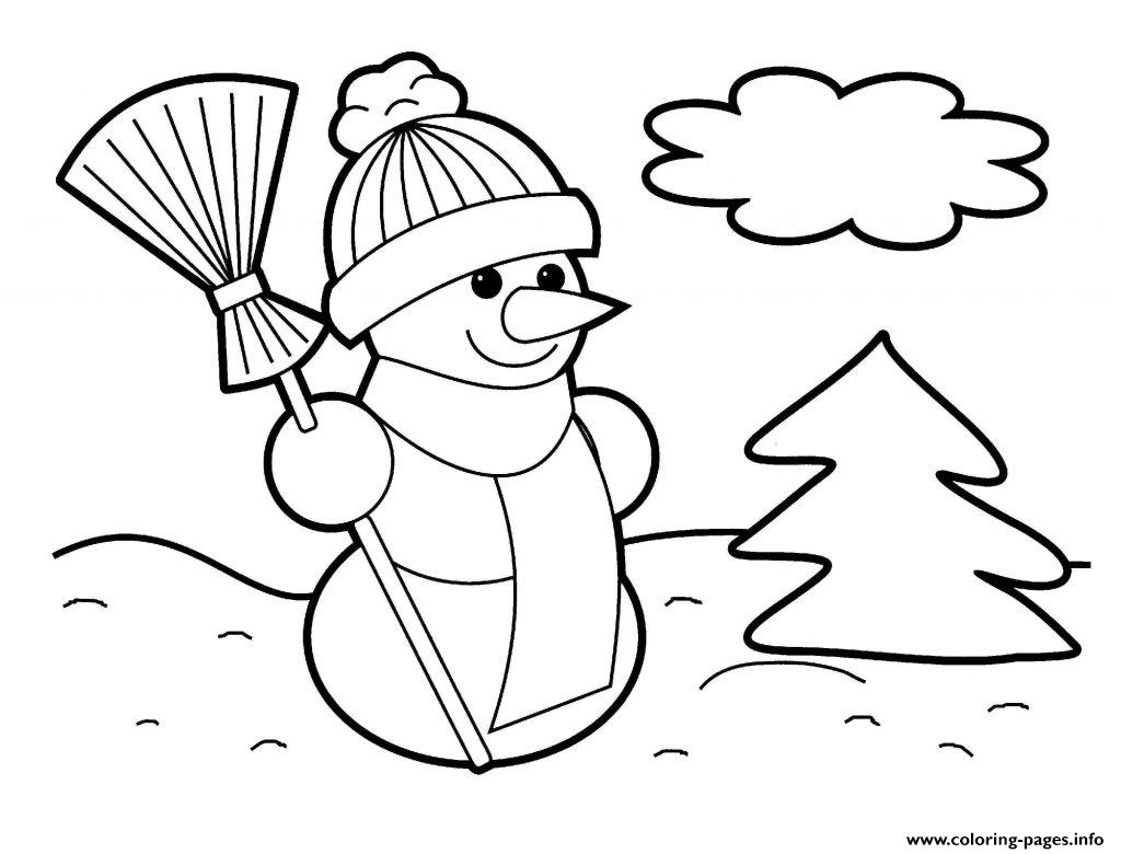 Crayola Snowman Christmas coloring