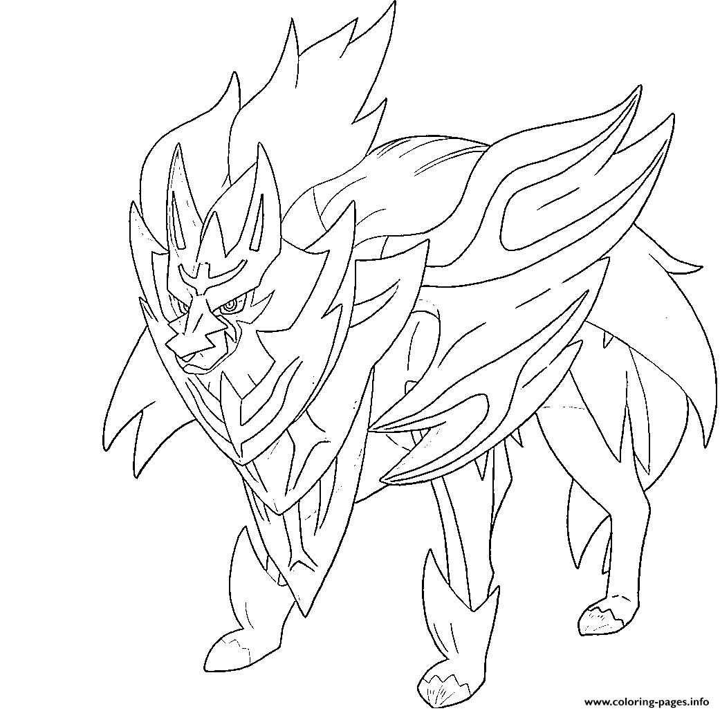 10 Epic Zamazenta Pokémon Coloring Pages to Print for Legendary Adventures