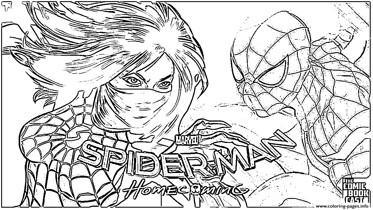 Spider Man Home Coming Silk coloring
