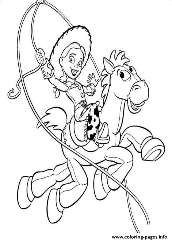 Woody Sheriff Is Riding His Horse coloring