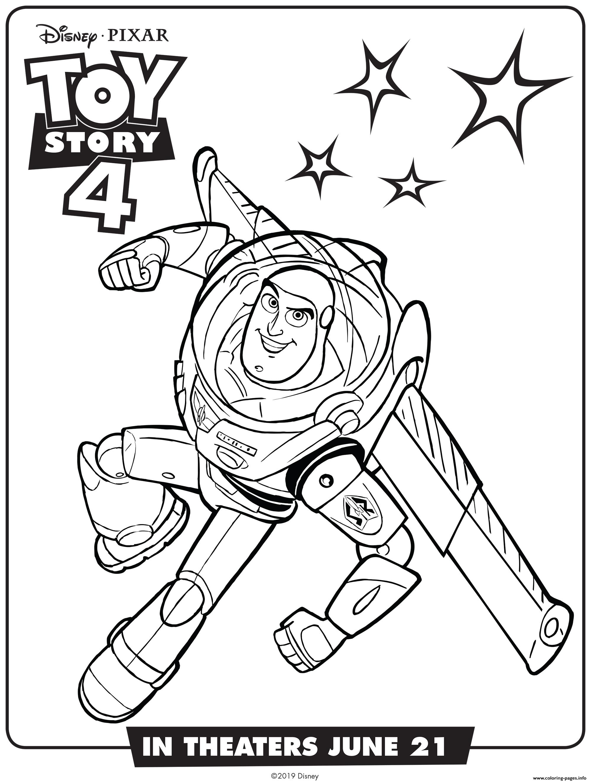 Toy Story 4 Buzz Lightyear coloring