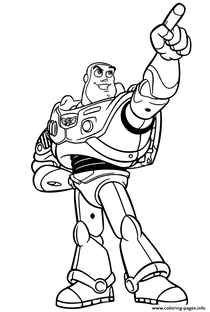 Buzz Lightyear Champion Like A Star Coloring Pages Printable
