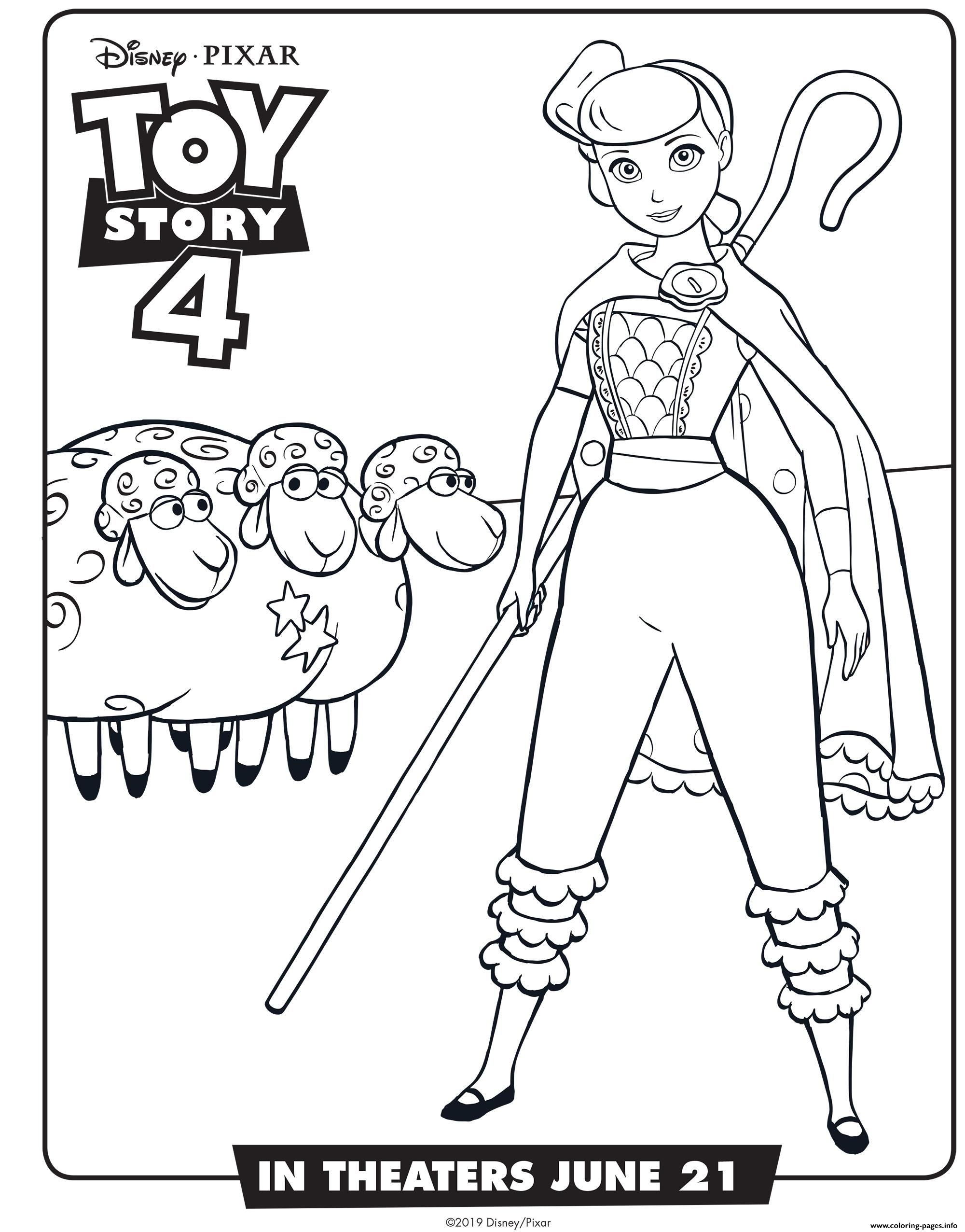 Toy Story 4 Bo Peep coloring