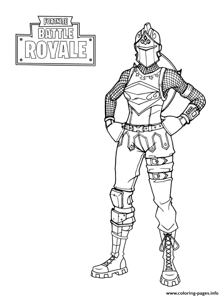 Fortnite Battle Royale Red Knight Coloring Pages Printable