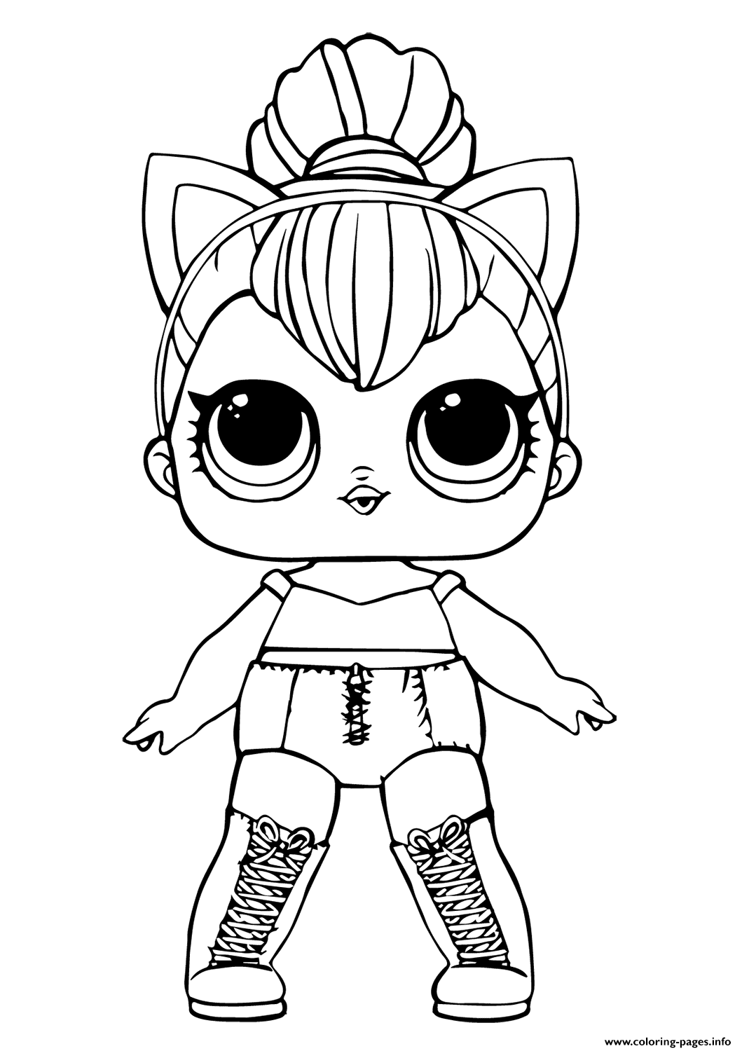 Lol Doll Kitty Queen Coloring Pages Printable