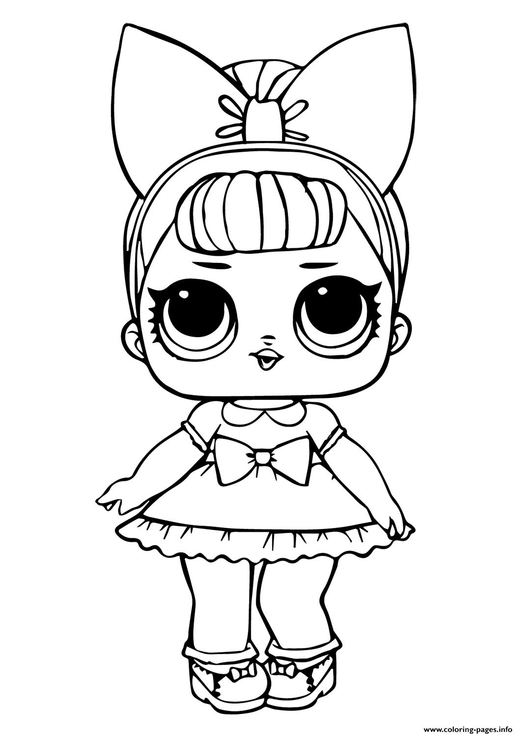 coloring glitter doll fancy lol printable