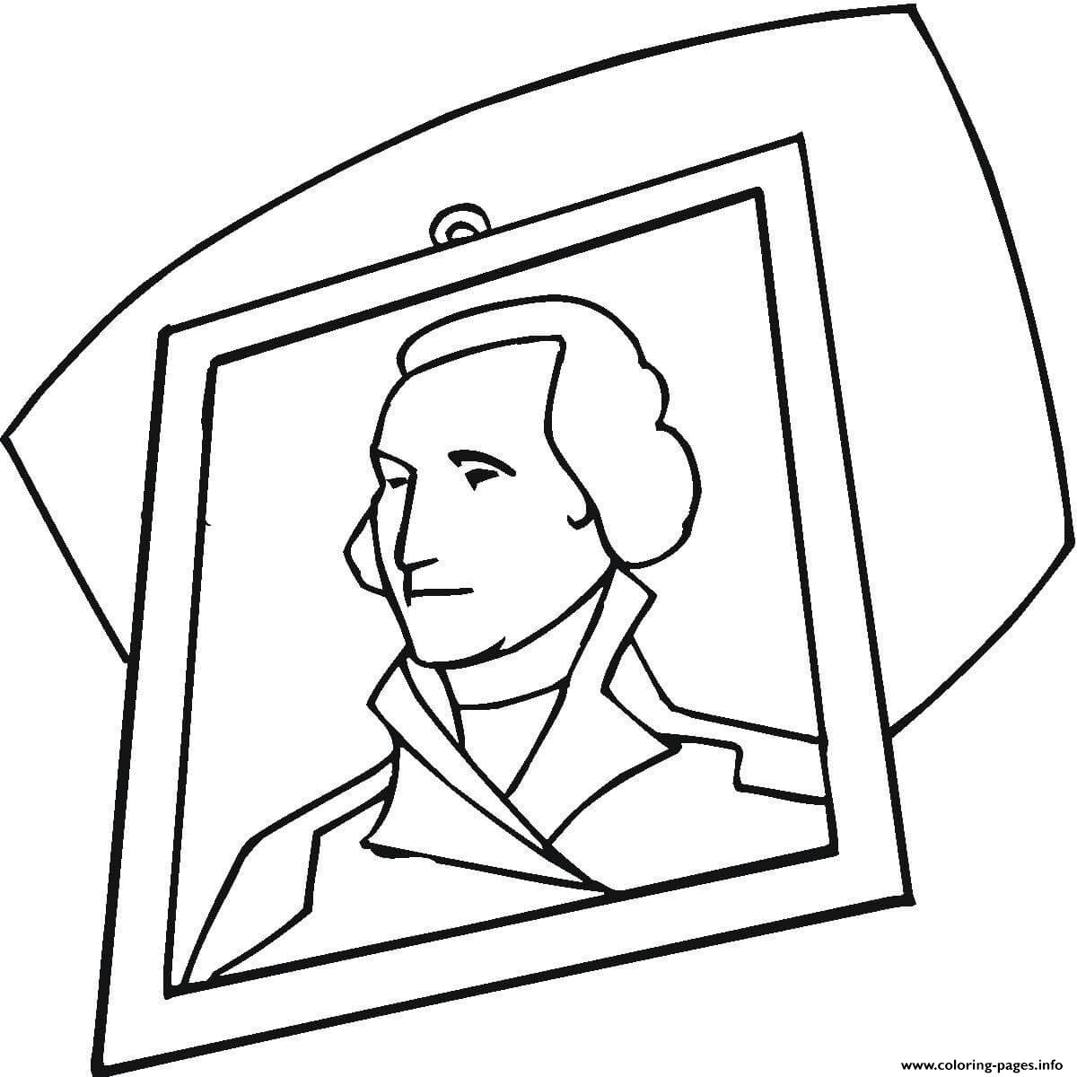 George Washington 4th Of July coloring