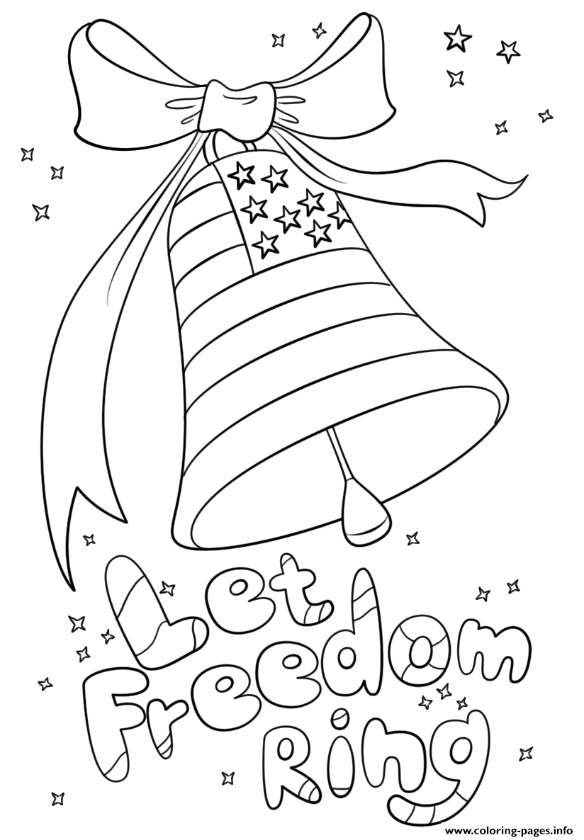 Let Freedom Ring 4th Of July Independence Day coloring