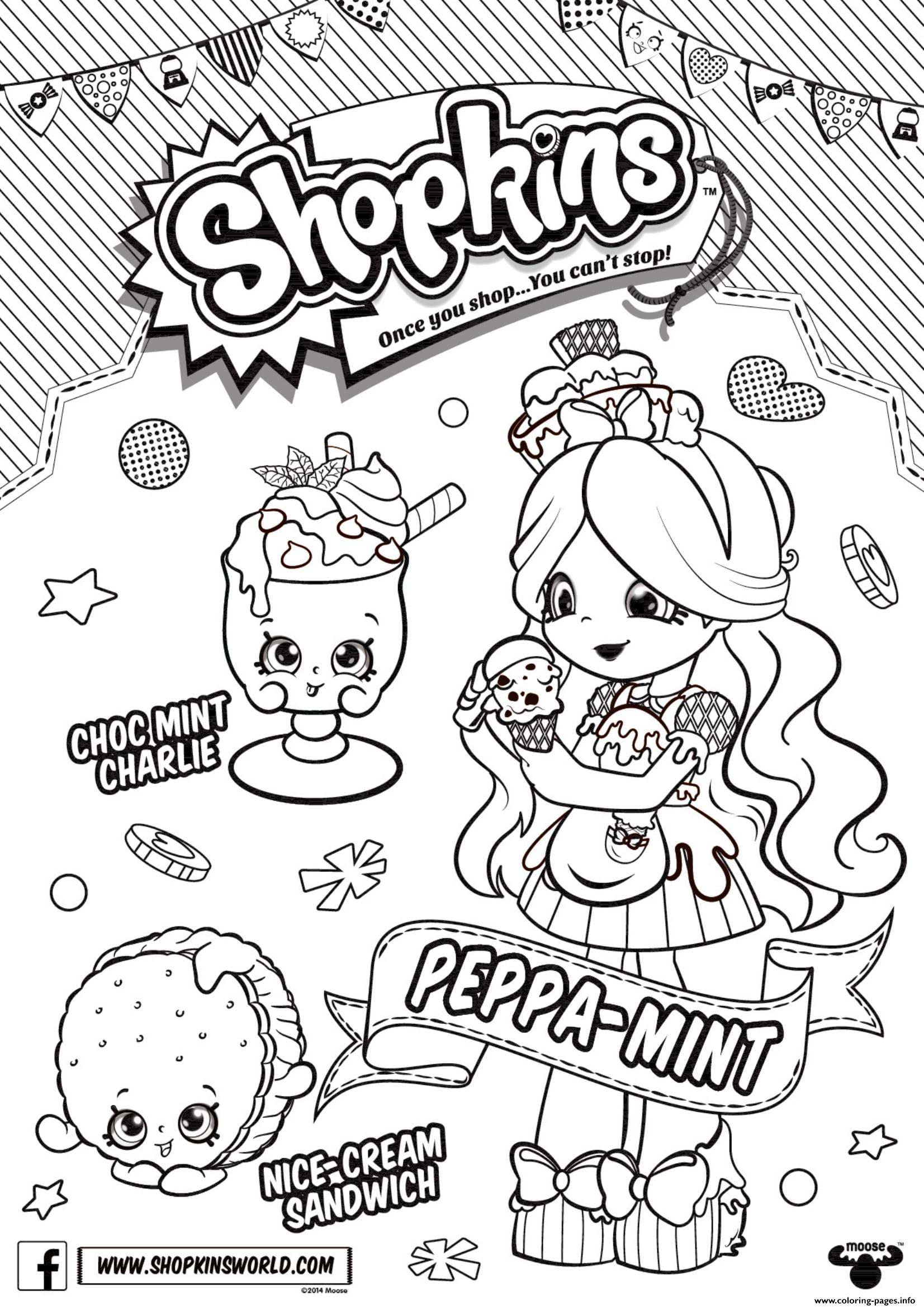 Shopkins Doll Chef Club Peppa Mint 1 coloring pages