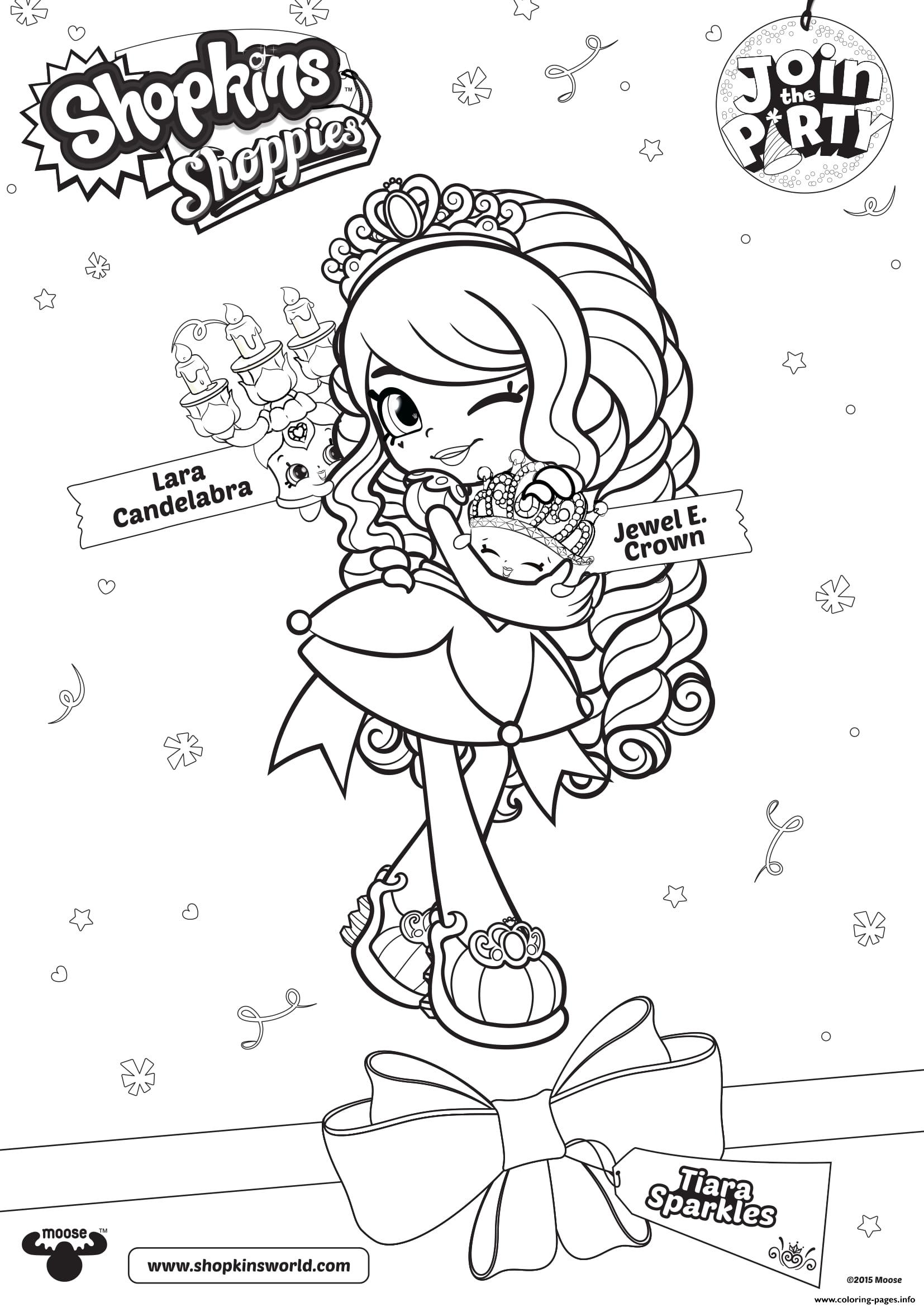 Shopkins Doll Lara Candelabra Jewel Crown 1 coloring