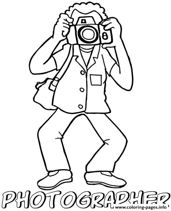 Professions S Photographer coloring
