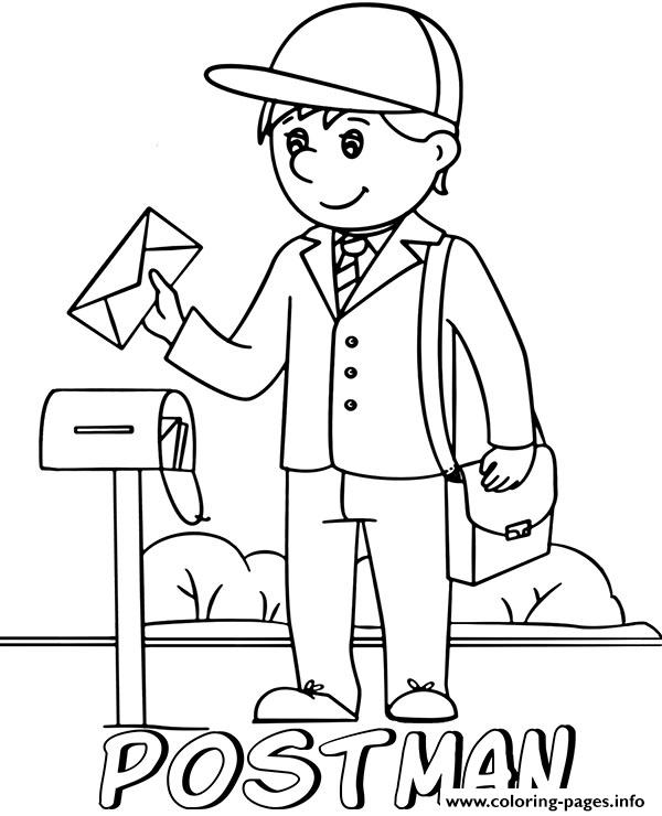 Postman For Children coloring