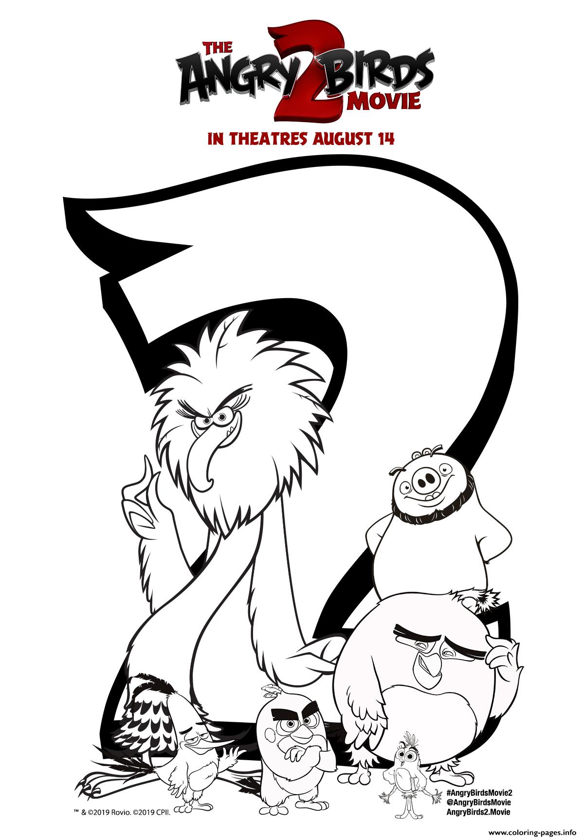 Angry Birds 2 Coloring Pages Printable