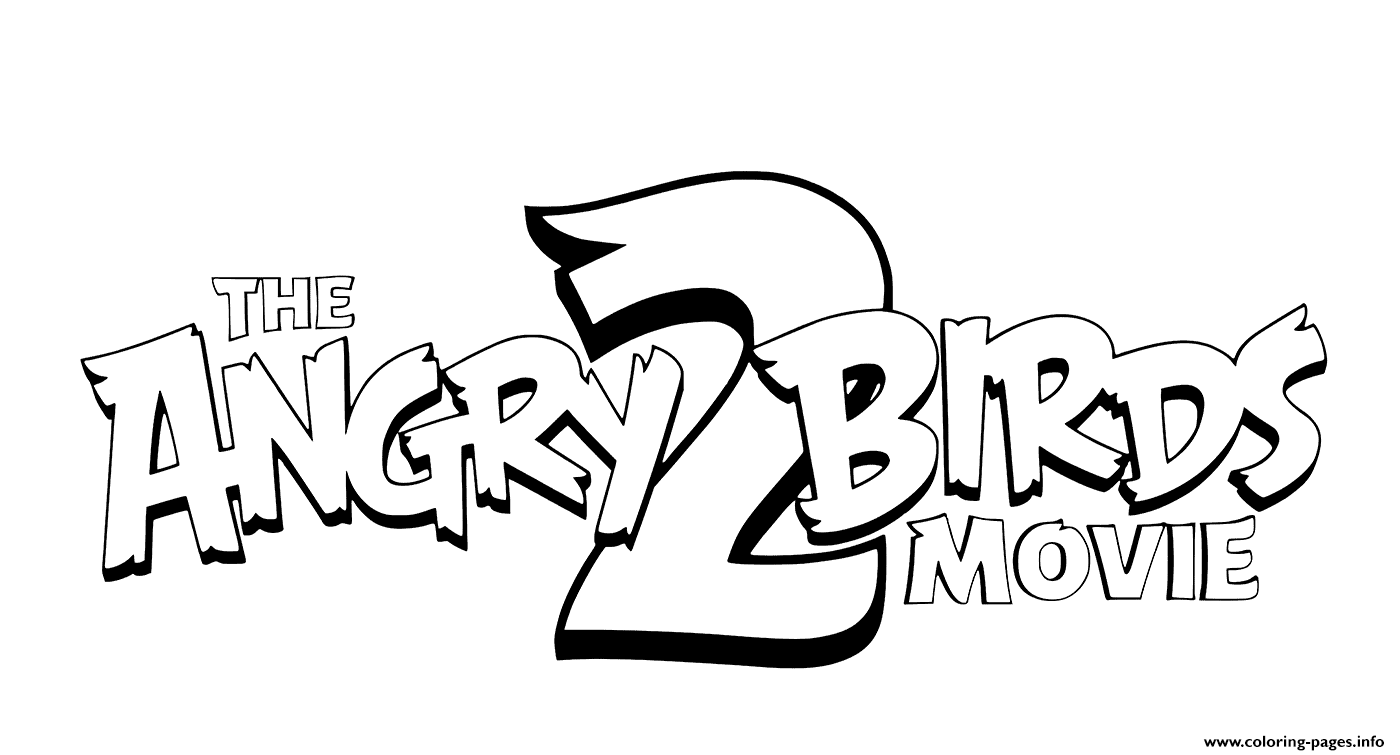 Angry Birds Movie 2 Logo coloring
