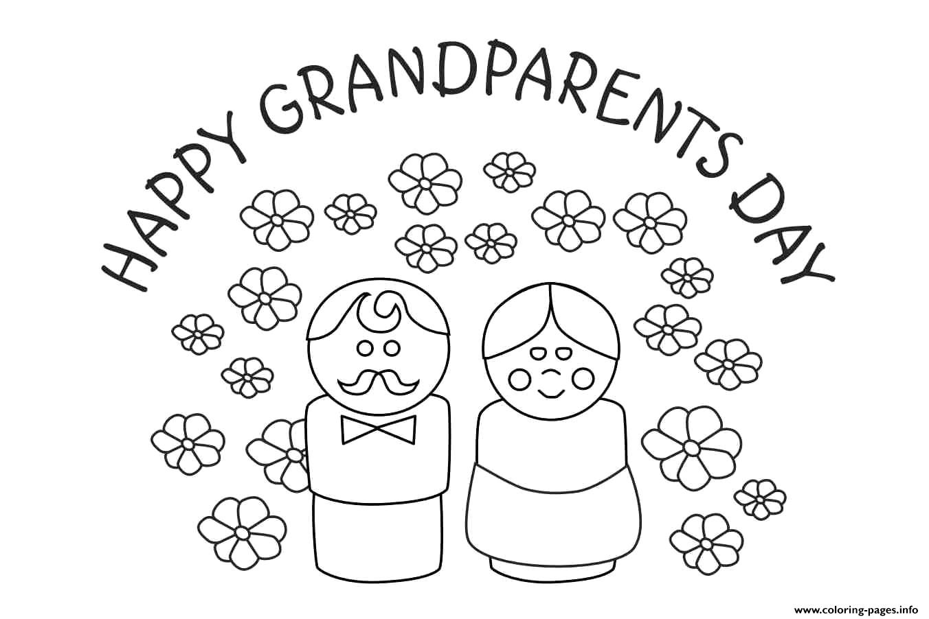 Grandparents Day Printables Cards Coloring Page Printable