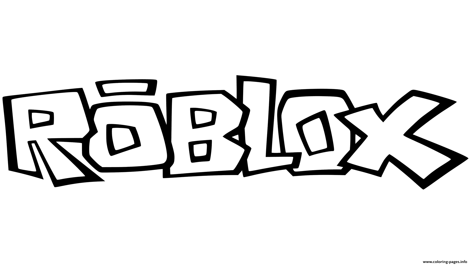 Roblox Logo Fun Coloring Pages Printable