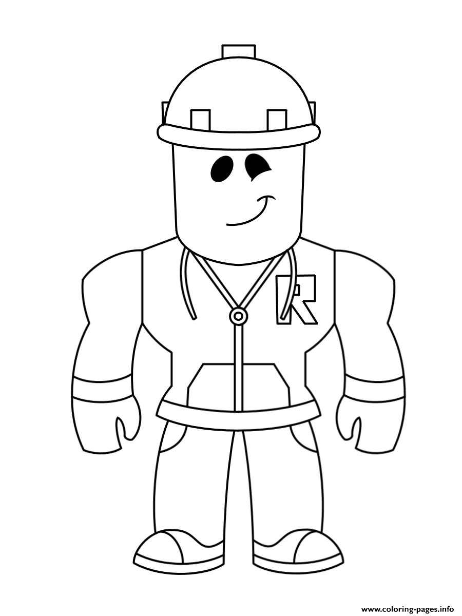 Roblox Doing Construction coloring