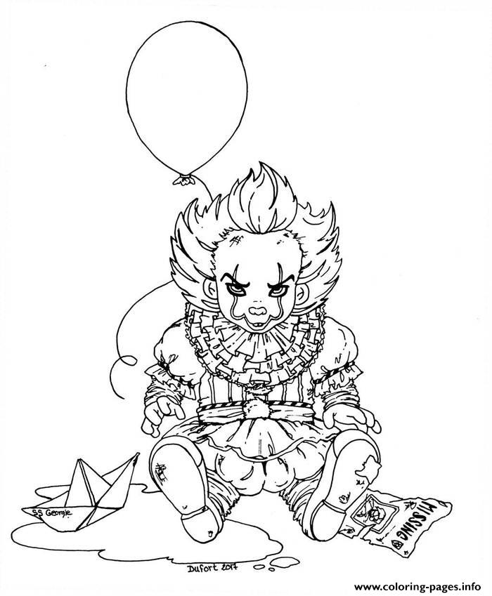 Scary Baby Pennywise By Dufort coloring