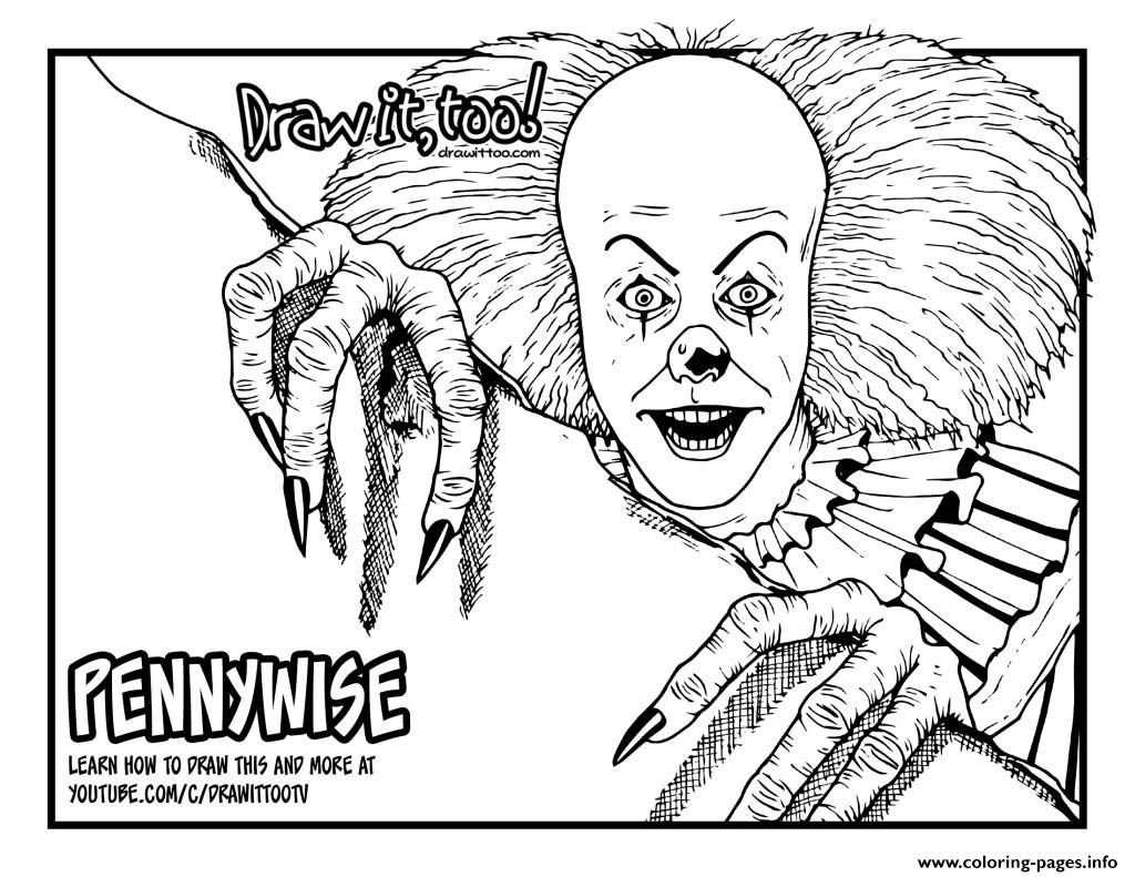 Kids Pennywise Draw It coloring