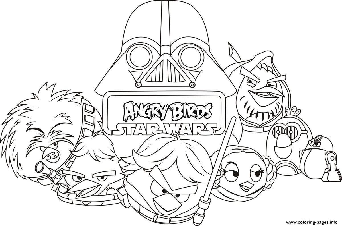 Kids Angry Birds Star Wars coloring
