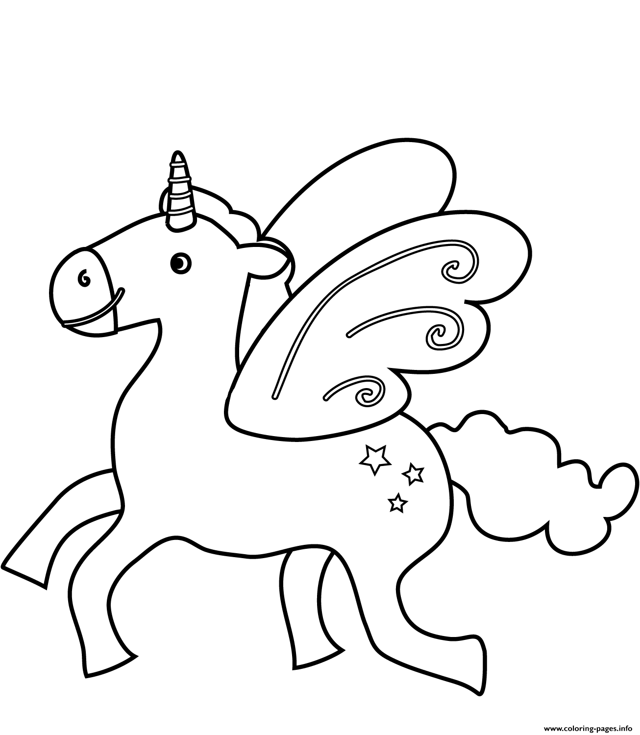 Flying Unicorn coloring