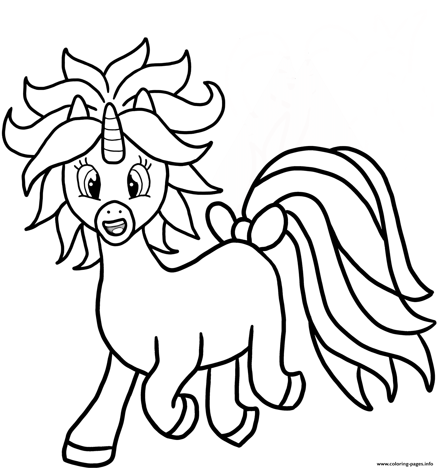 Cartoon Unicorn coloring