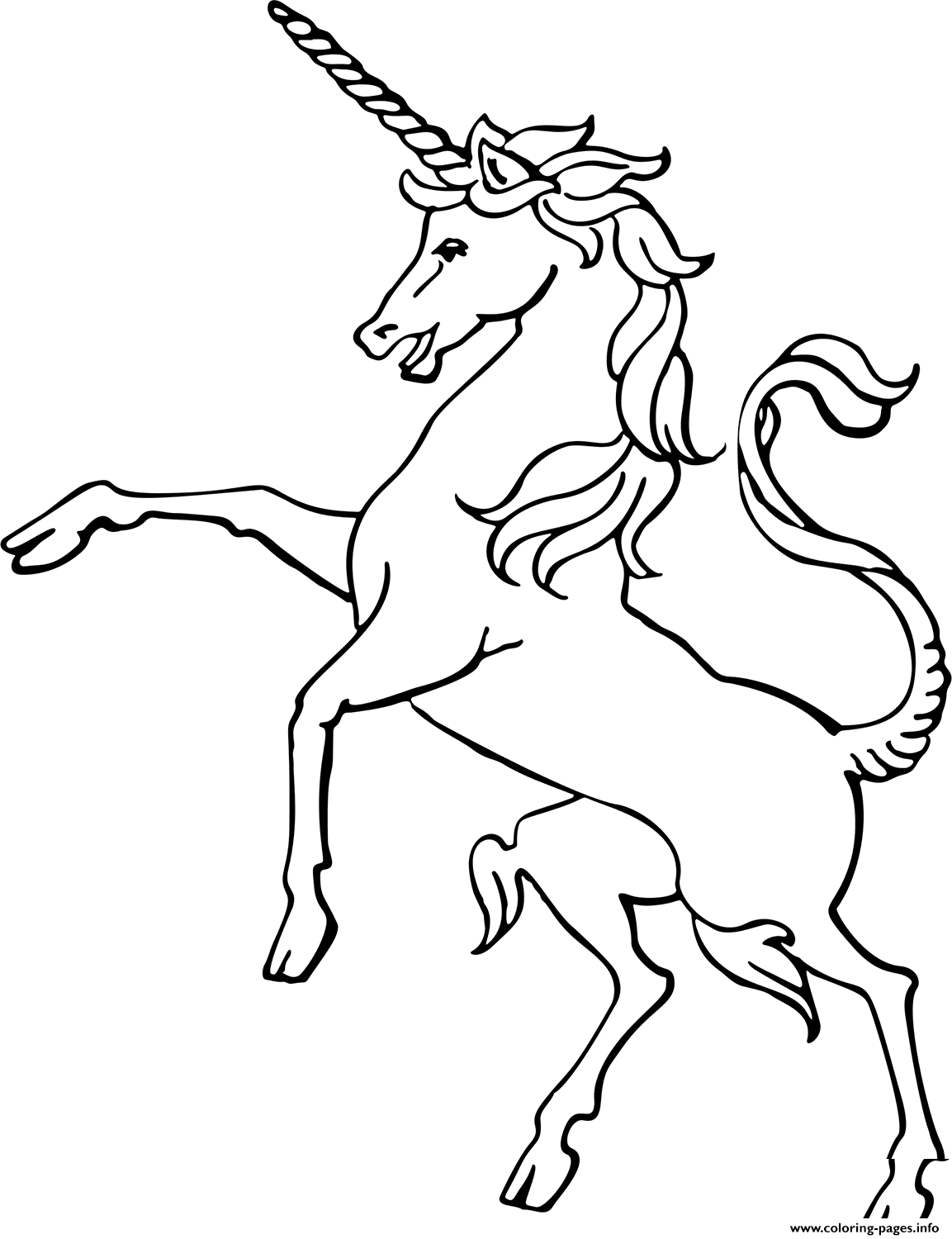 Vintage Unicorn coloring