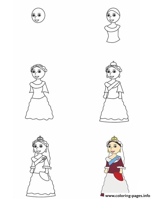 How To Draw Queen Victoria coloring