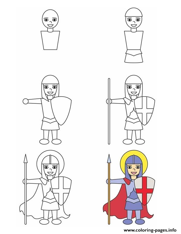 How To Draw St George coloring