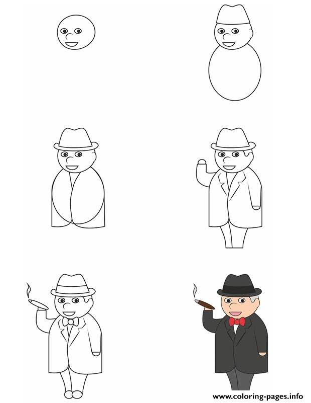 How To Draw Winston Churchill coloring