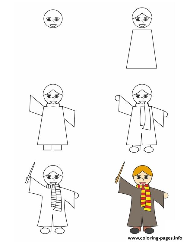 How To Draw Ron Weasley coloring