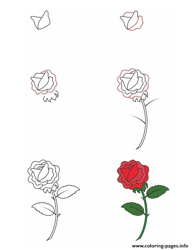 How To Draw A Flower coloring
